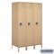 Salsbury Industries 1 Tier Metal Locker, 54"Wx78"Hx21"D, 3 Door, Tan, Unassembled 18-51361TN-U - alternate 1